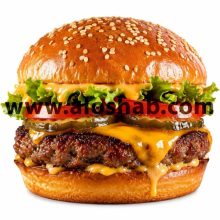 چیزبرگر ذغالی