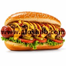 هات داگ تنوری با قارچ و پنیر