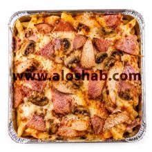 سیب زمینی تنوری ژامبون و قارچ و پنیر