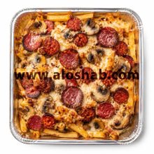 سیب زمینی تنوری چوریتزو و سالامی و پنیر